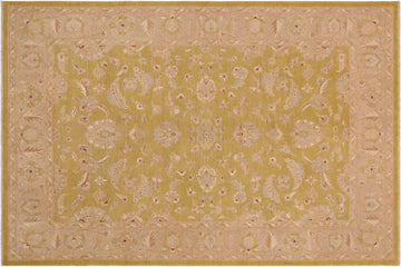 handmade Traditional Kafkaz Chobi Ziegler Lt. Green Taupe Hand Knotted RECTANGLE 100% WOOL area rug 9 x 12